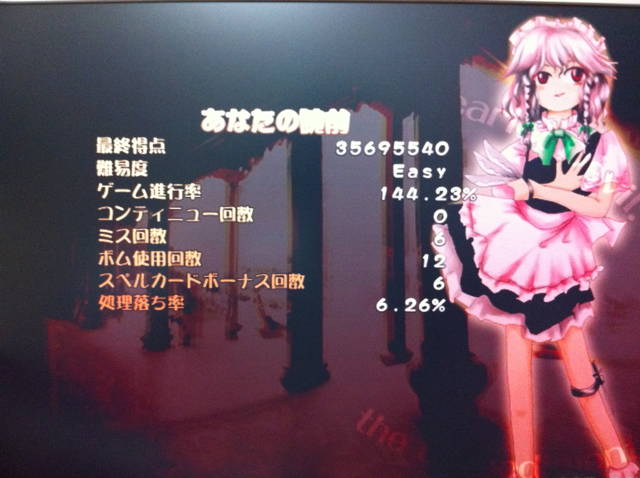 紅魔郷Easy恋符魔理沙クリア