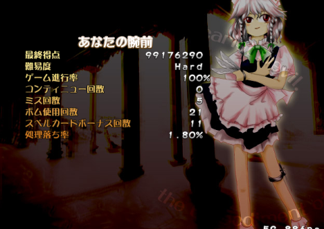 紅魔郷Hard 夢符霊夢 腕前
