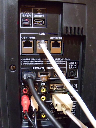 REGZA37Z9000の背面端子